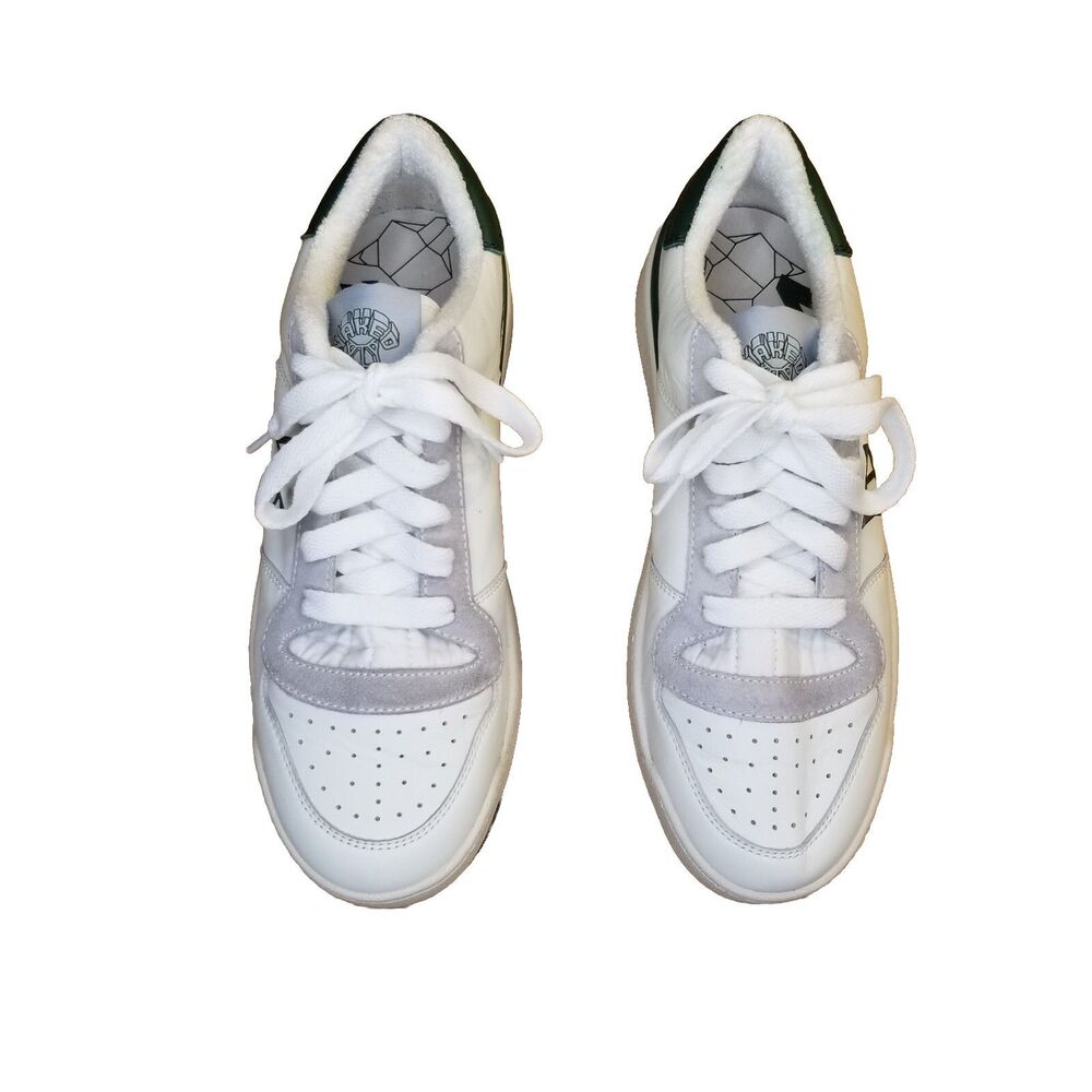 Naked Wolfe Ravenn Sneakers Women's Size 39 US 9 White Leather Green $280 MSRP